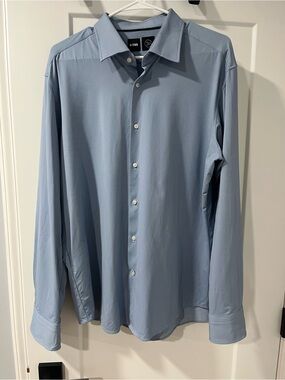 BOSS Light Blue Men's Spread-Collar Dress Shirt